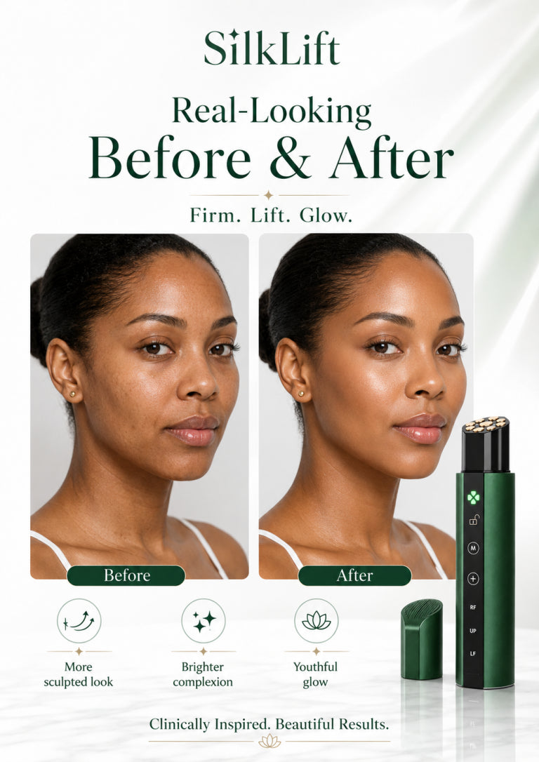 SilkLift Before and After — Firm Lift Glow